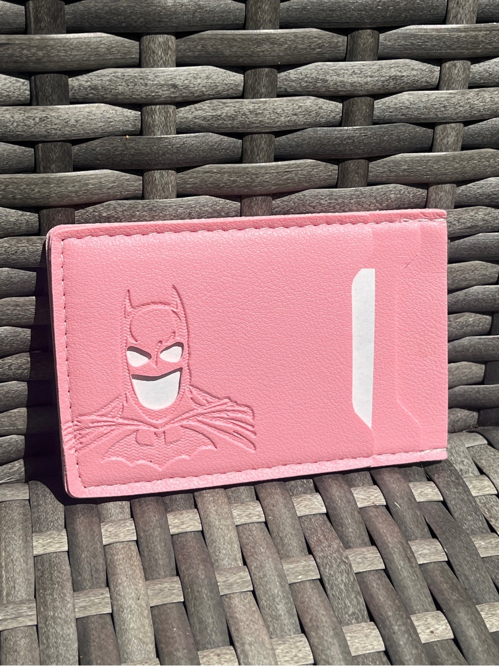 Batman Cut Out Wallet Card Case Pink